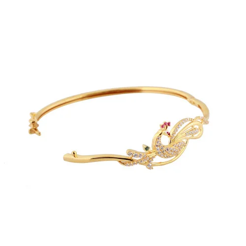 Peacock design gold bracelet with deals price